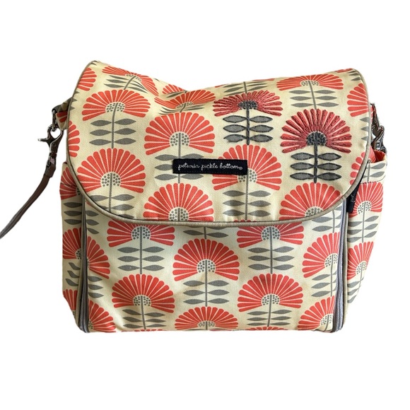 Petunia Pickle Bottom Handbags - Petunia Pickle Bottom Floral Boxy Diaper Bag / Backpack